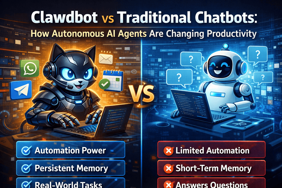 Clawdbot vs Traditional Chatbots: Why Autonomous AI Agents Are the Future of Productivity